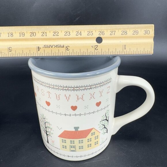 Country Decor Home Coffee Mug Cup Set 2 Mugs Cups Korea Country Setting Graphics - Picture 4 of 13